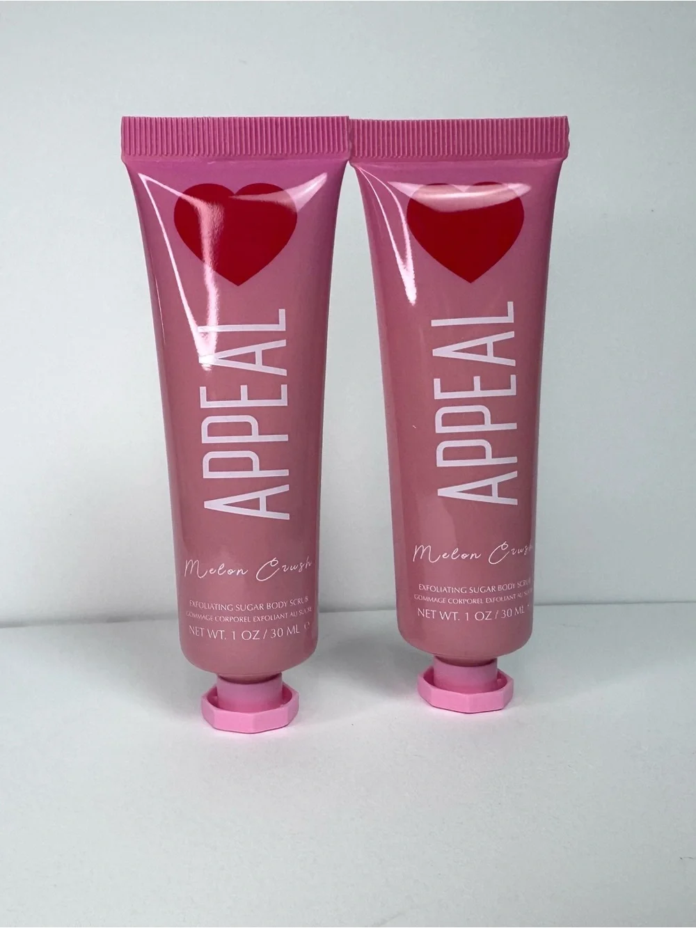 Appeal Melon Crush Exfoliating Sugar Body Scrub - 2 NEW 1 oz ea